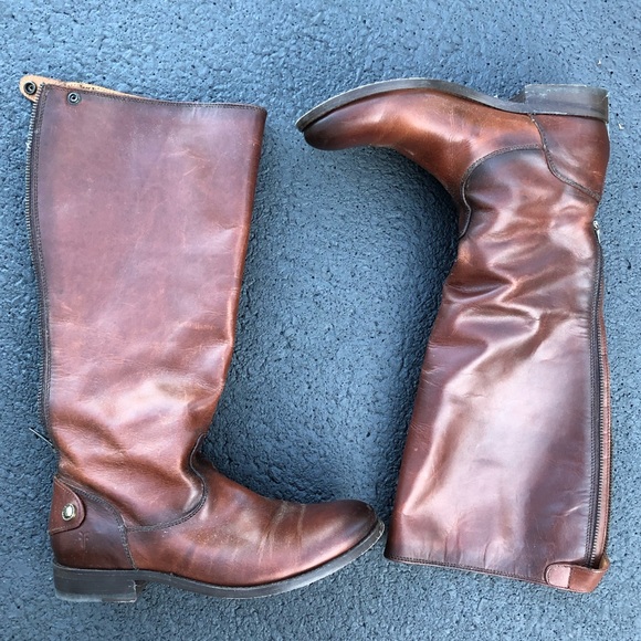 Frye Cognac Melissa Button Boot - Picture 4 of 8